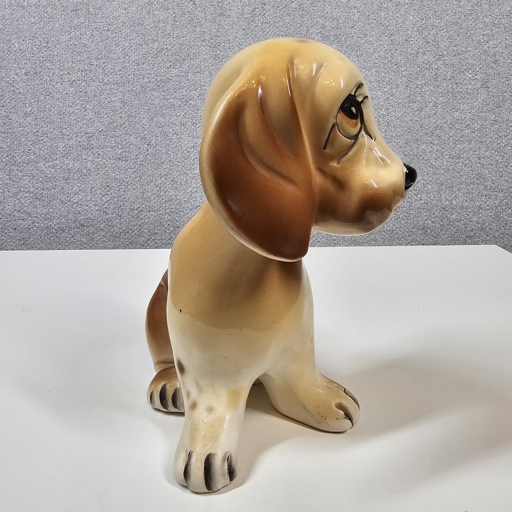 Basset Hound Dog VTG Sad Eyes Sitting Statue Figurine Japan Retro Adorable 5.5" - Picture 6 of 14